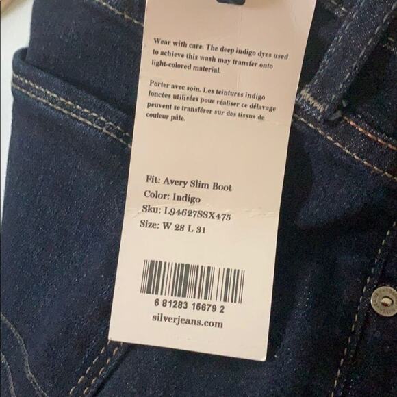 NWT SILVER JEANS AVERY SLIM BOOT CURVY DEMIN VAR - Picture 8 of 10